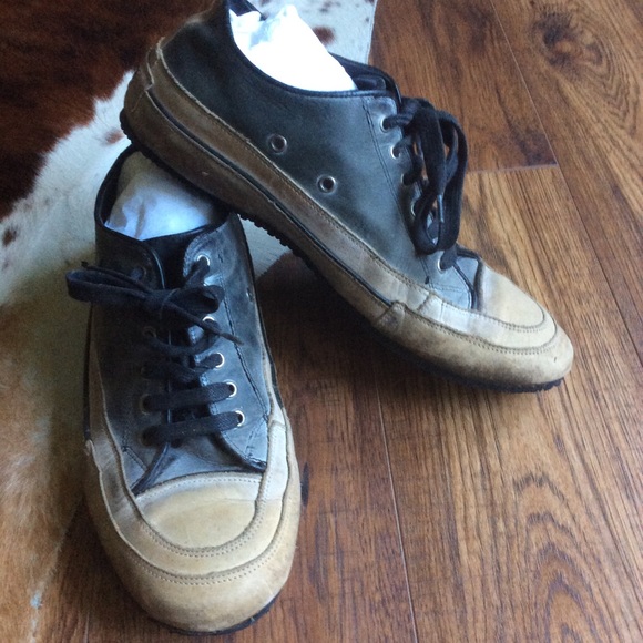Lanvin Distressed Sneakers